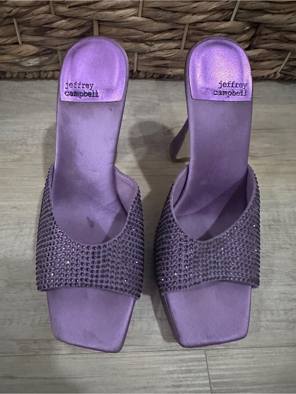 Jeffrey Campbell Purple Embellished Platform Heels